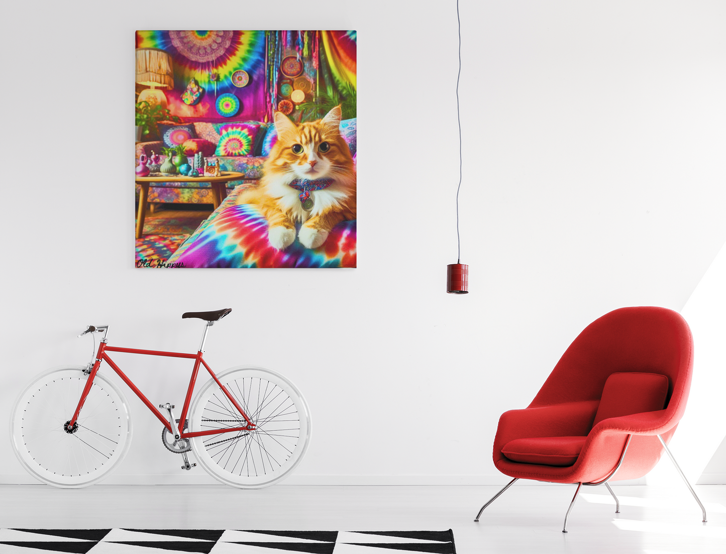 Hippie Cat Heaven #1 Canvas Wrap