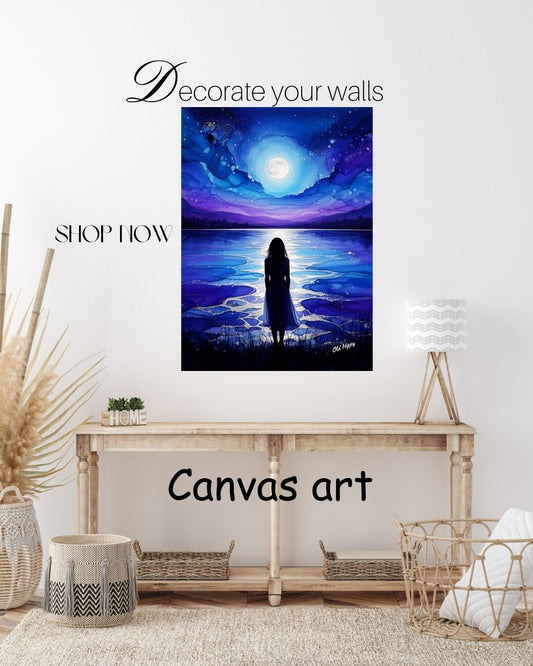 Moonlight Reverie- Canvas AI Art by Old Hippy