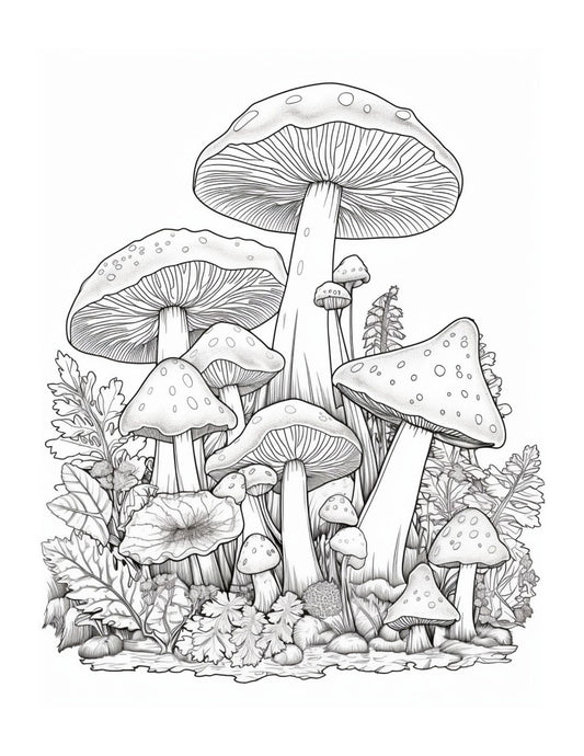 Mushroom Coloring Pages Vol 2