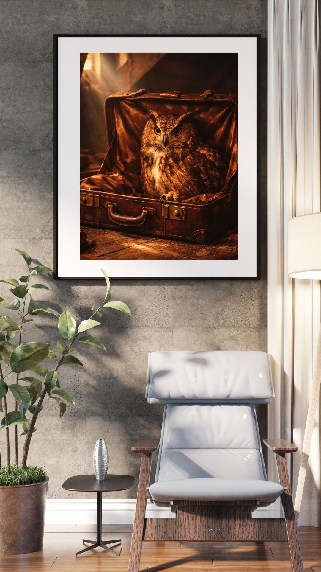 “Keeper of Secrets – Owl Suitcase Collection” by Old Hippy.