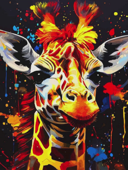 Funky Giraffe AI Digital Art by Old Hippy