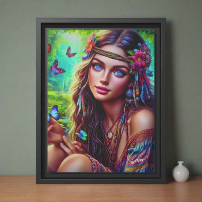 Hippie Beauty I Wood Framed Canvas
