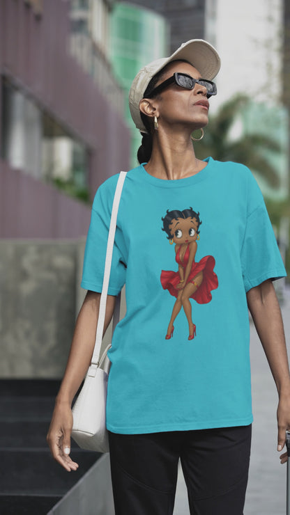 Betty Boop2 — Red Dress Retro Graphic Tee