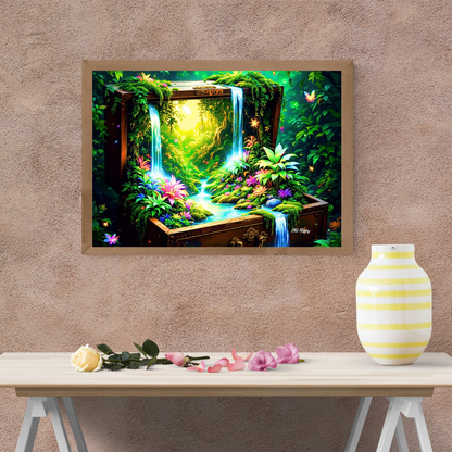 Treasure of the Enchanted Falls AI Digital Art by Old Hippy