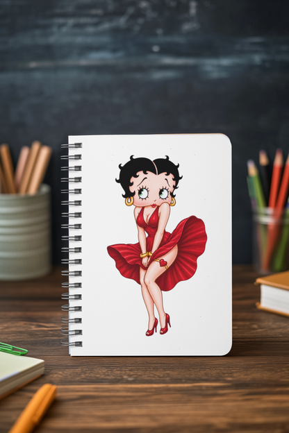 Spiral Notebook betty boop poses