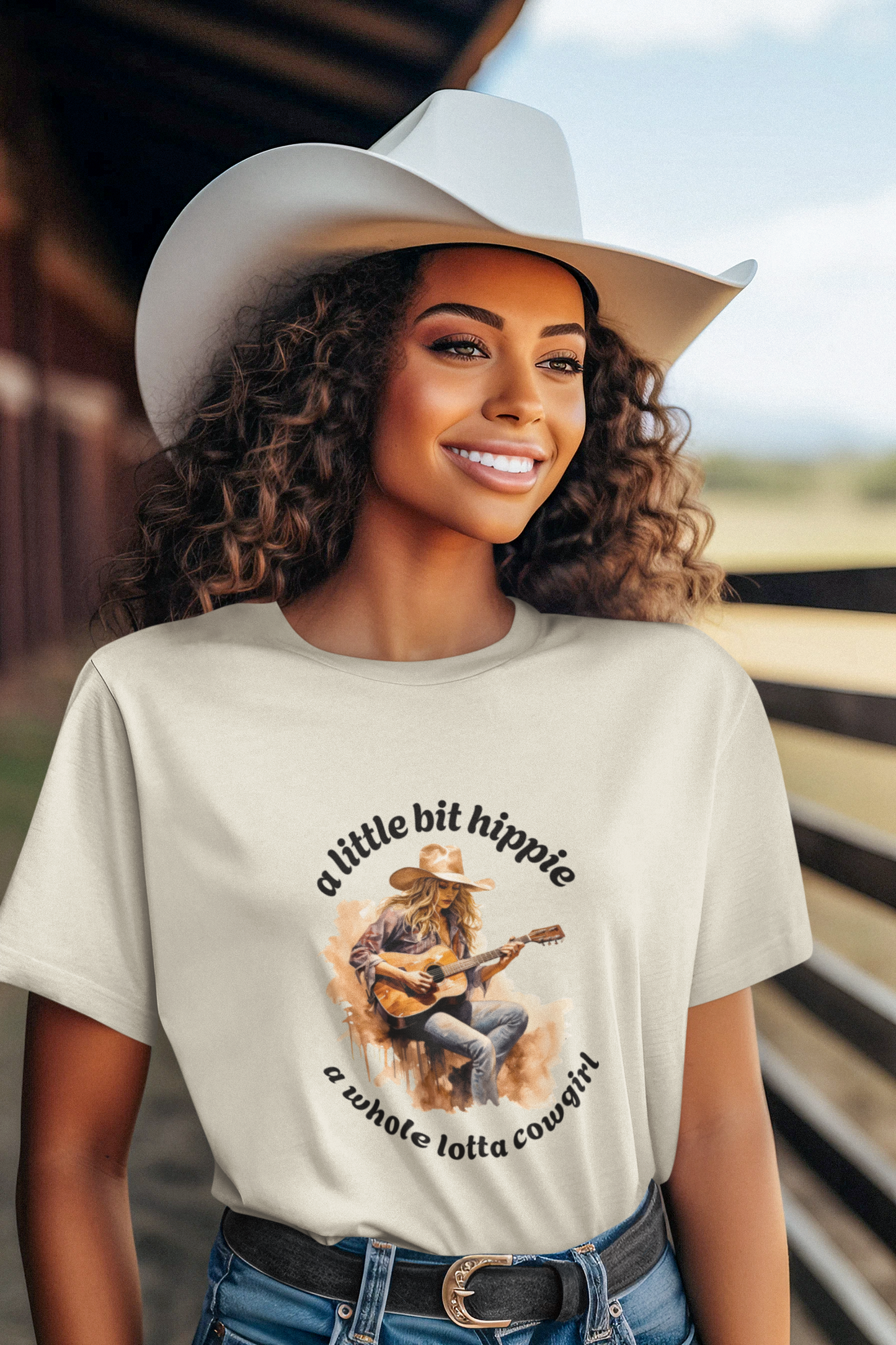 Hippie Cowgirl Digital Art by Old Hippy