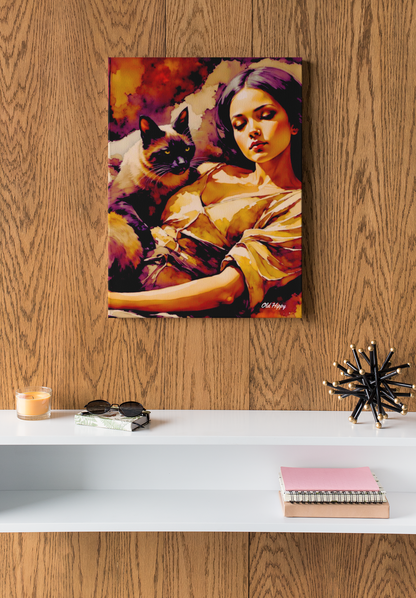 “Whispers in Sepia” – Picasso-Inspired AI Art on Canvas by Old Hippy