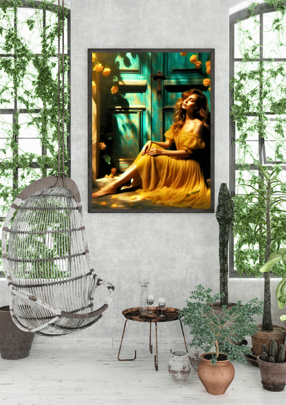 Reflecting and Waiting1 Framed Poster