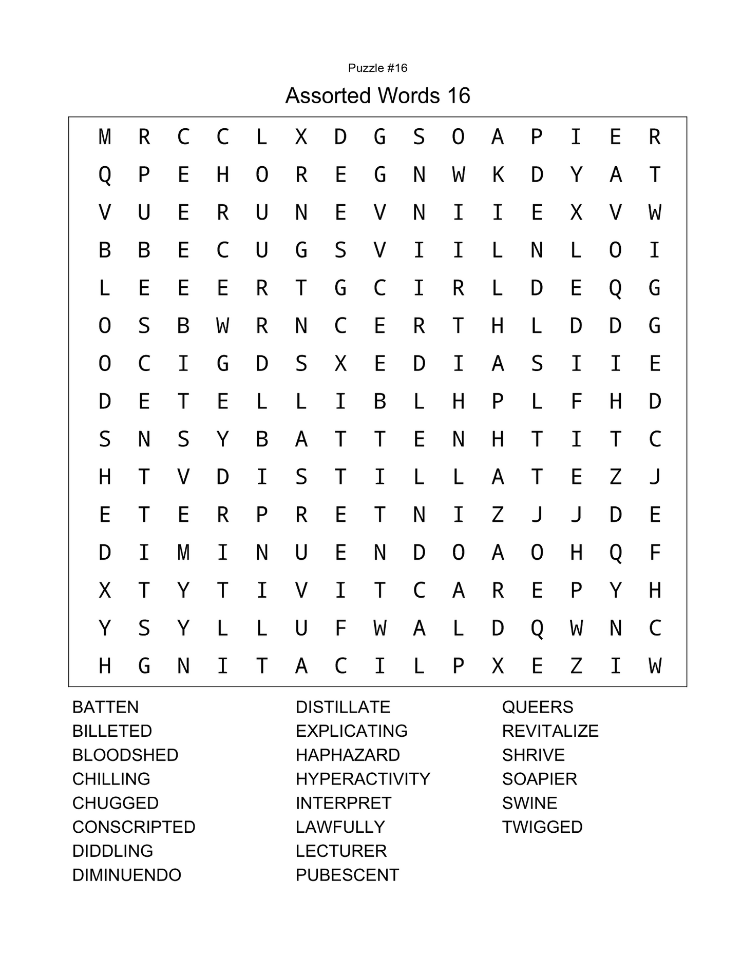 135 Adult Word Search Puzzles