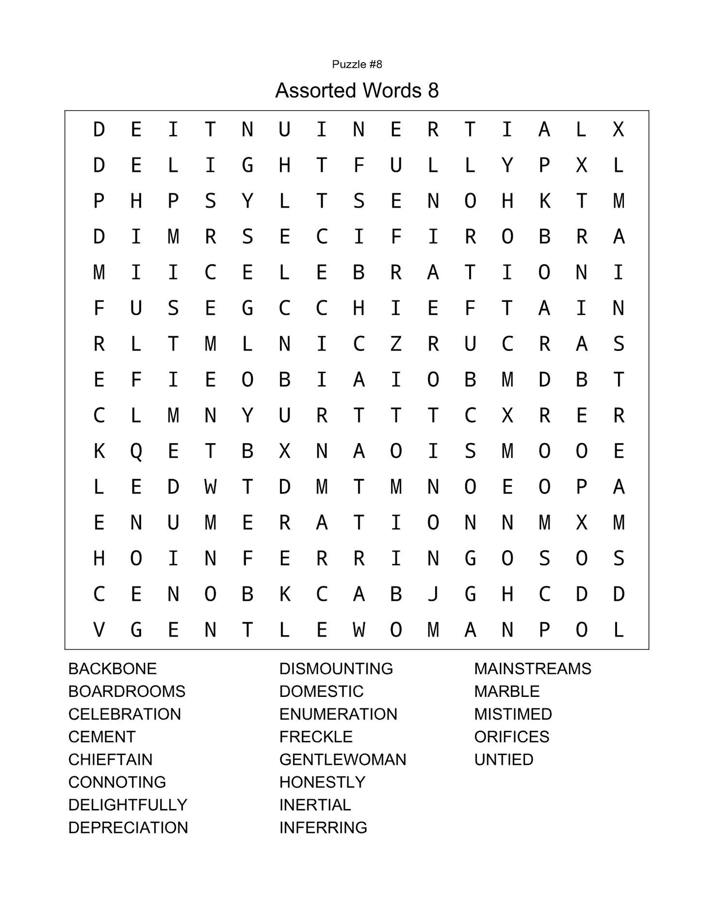 135 Adult Word Search Puzzles