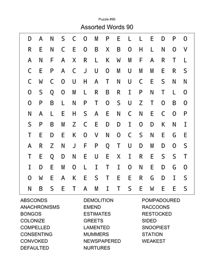 135 Adult Word Search Puzzles