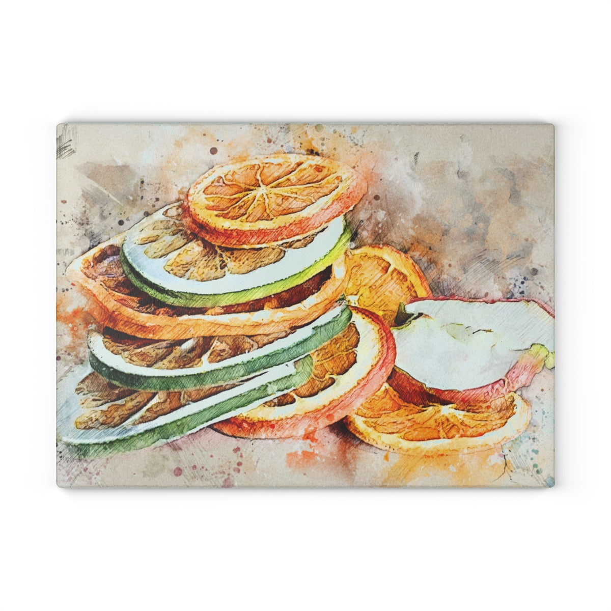 Citrus Fruit Glass Cutting Board