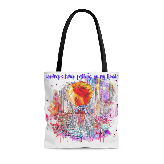 Raindrops Keep Falling on My Head Tote Bag