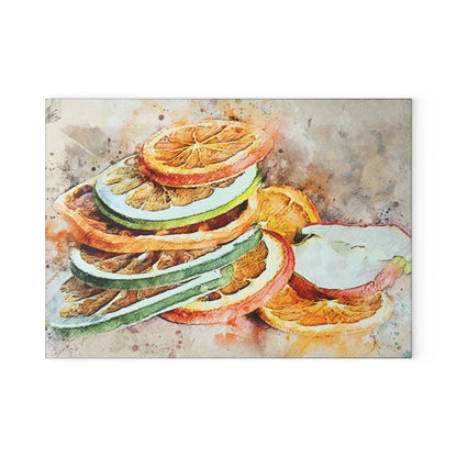 Citrus Fruit Glass Cutting Board