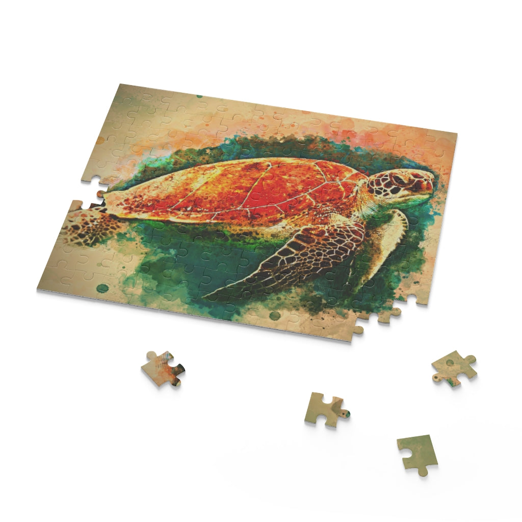 Sea Turtle Watercolour Puzzle