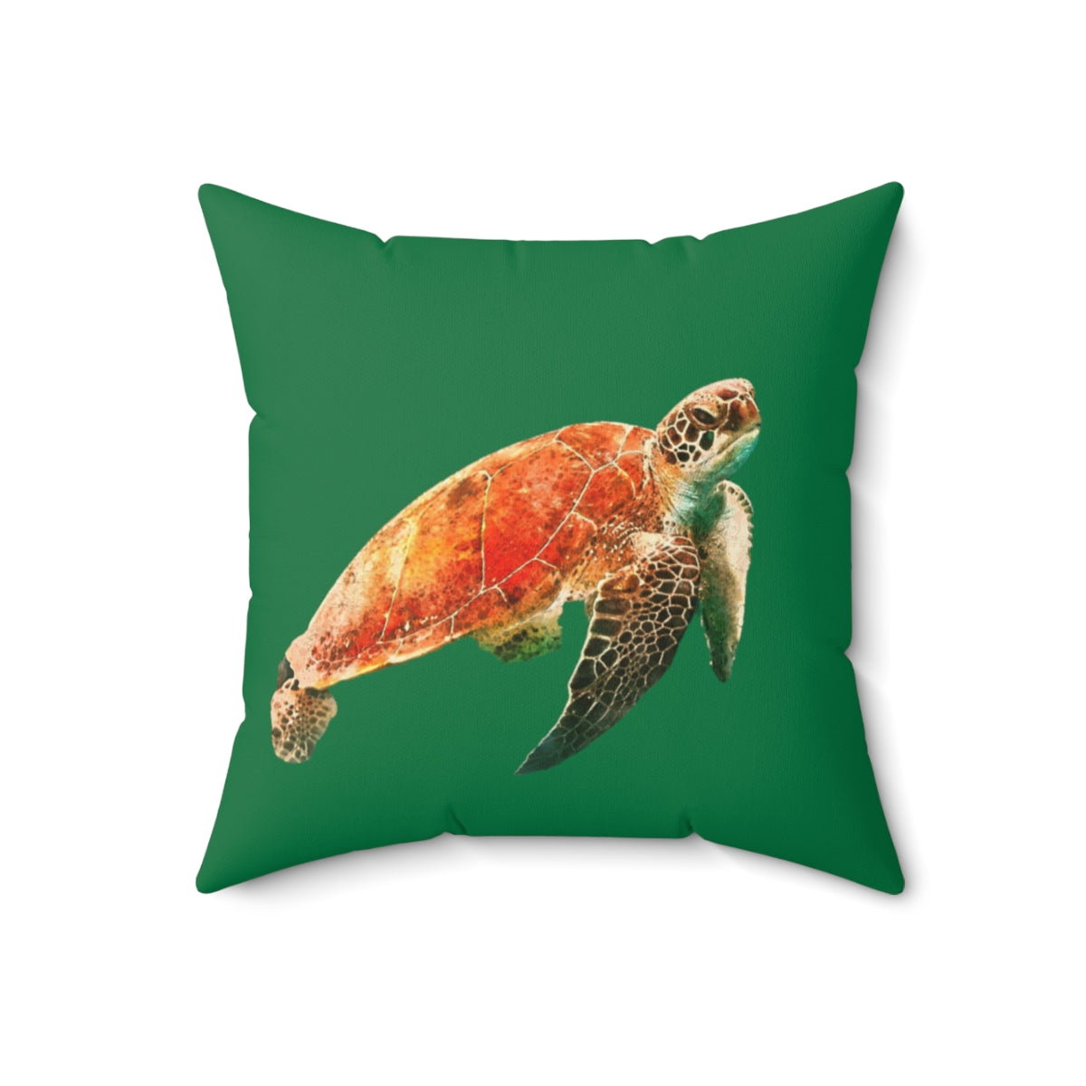 Sea Turtle Faux Suede Square Pillow