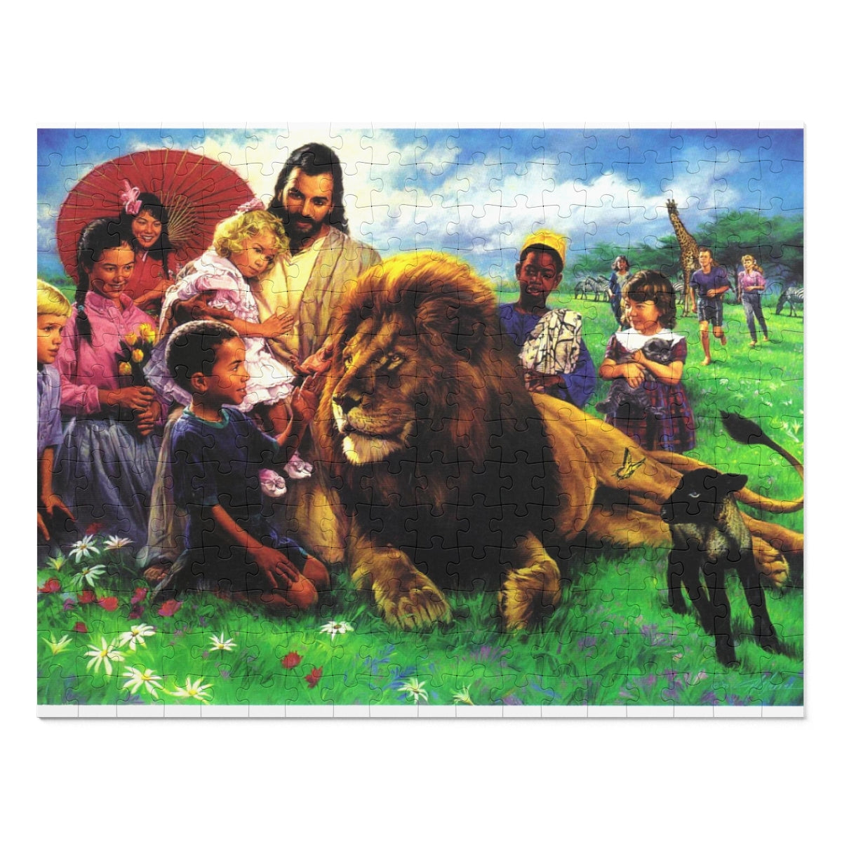 Fun for the Family Jesus Loves the Children of the World Jigsaw Puzzle Collectible Tin