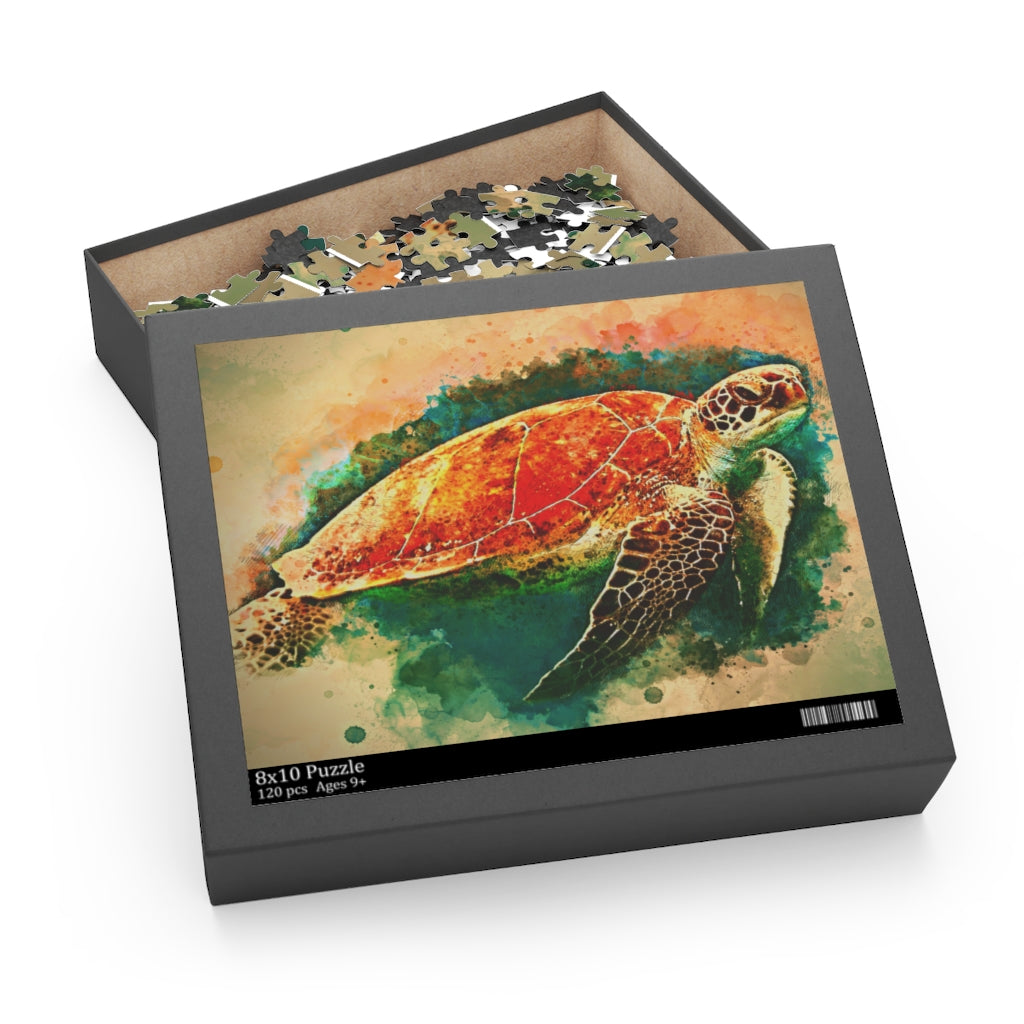 Sea Turtle Watercolour Puzzle