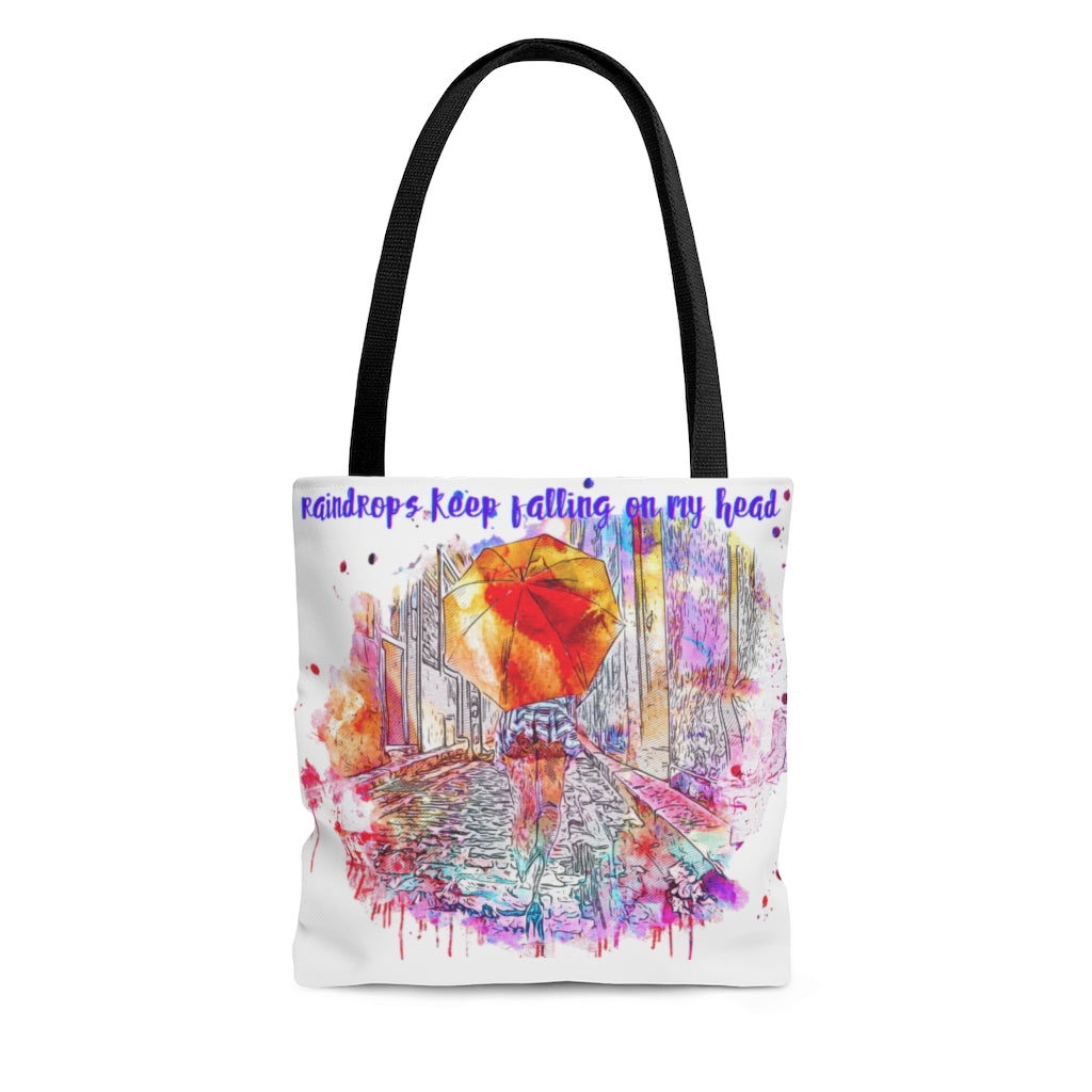 Raindrops Keep Falling on My Head Tote Bag