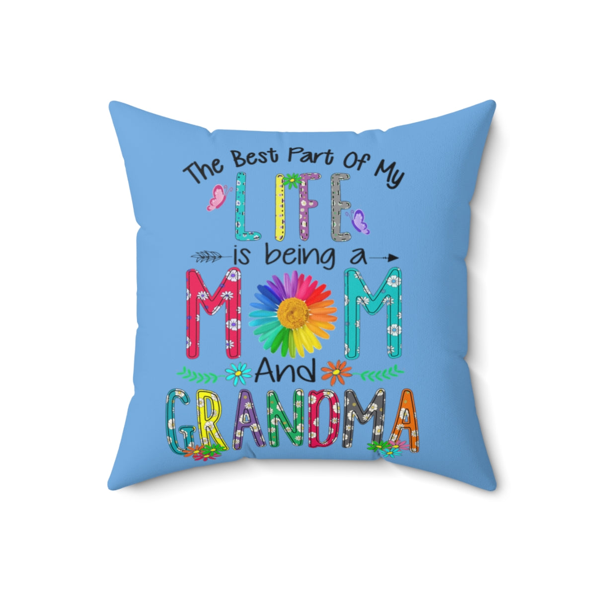 Mom and Grandma Faux Suede Square Pillow