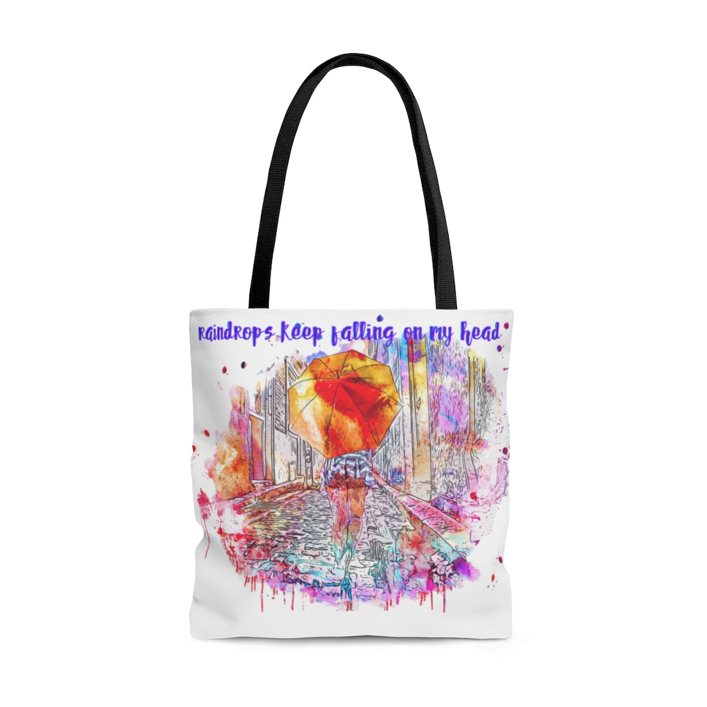 Raindrops Keep Falling on My Head Tote Bag