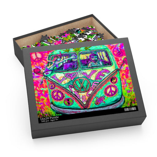 Psychedelic VW Bus Puzzle