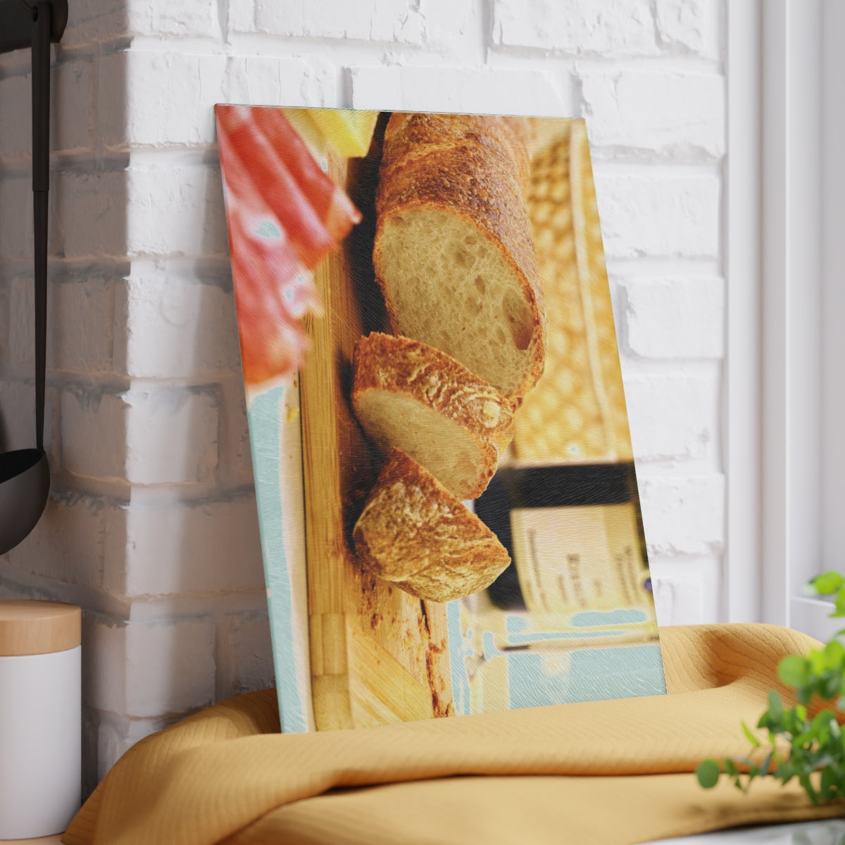 Bread Wine and Thee Glass Cutting Board