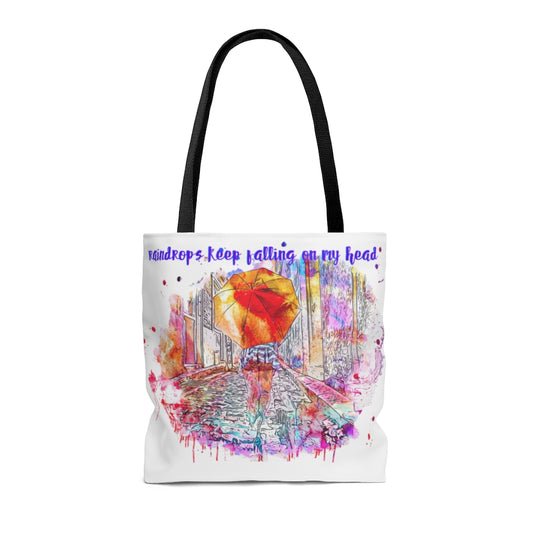 Raindrops Keep Falling on My Head Tote Bag