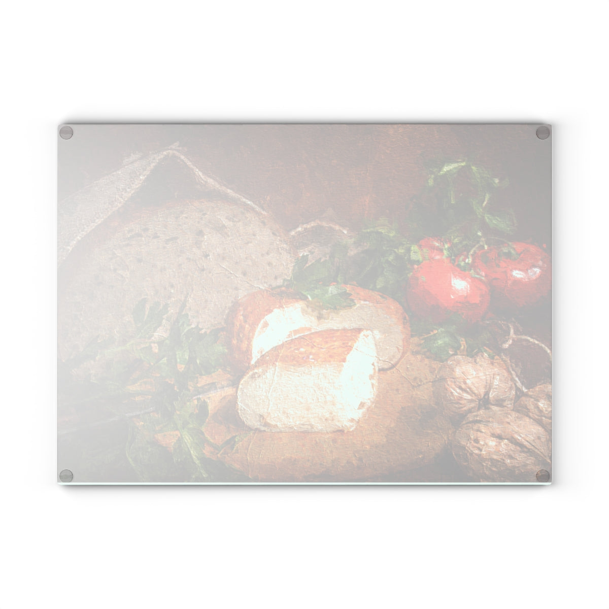 Country Bread Glass Cutting Board