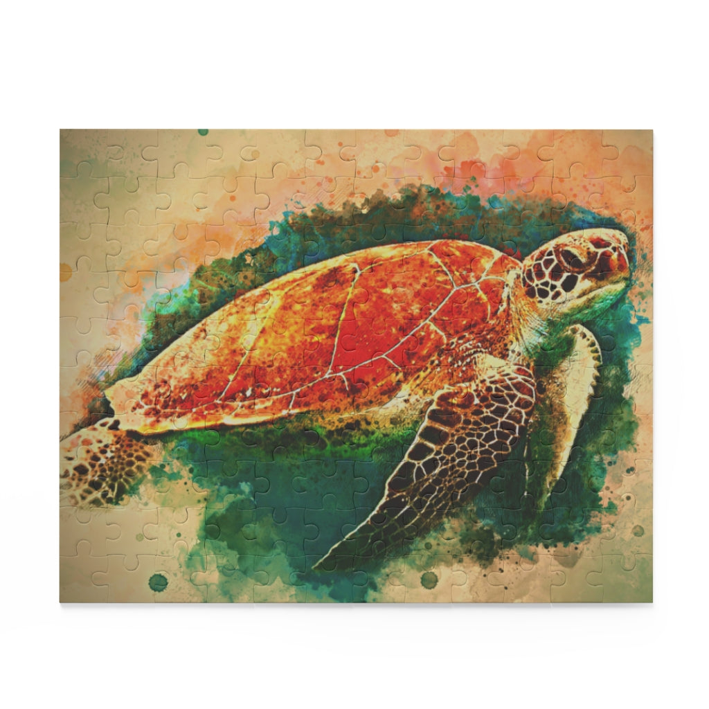 Sea Turtle Watercolour Puzzle