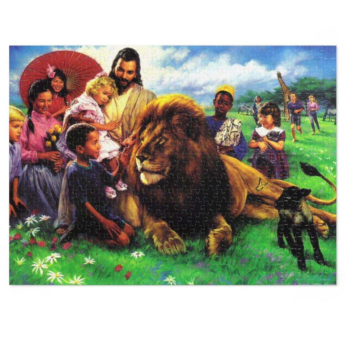 Fun for the Family Jesus Loves the Children of the World Jigsaw Puzzle Collectible Tin