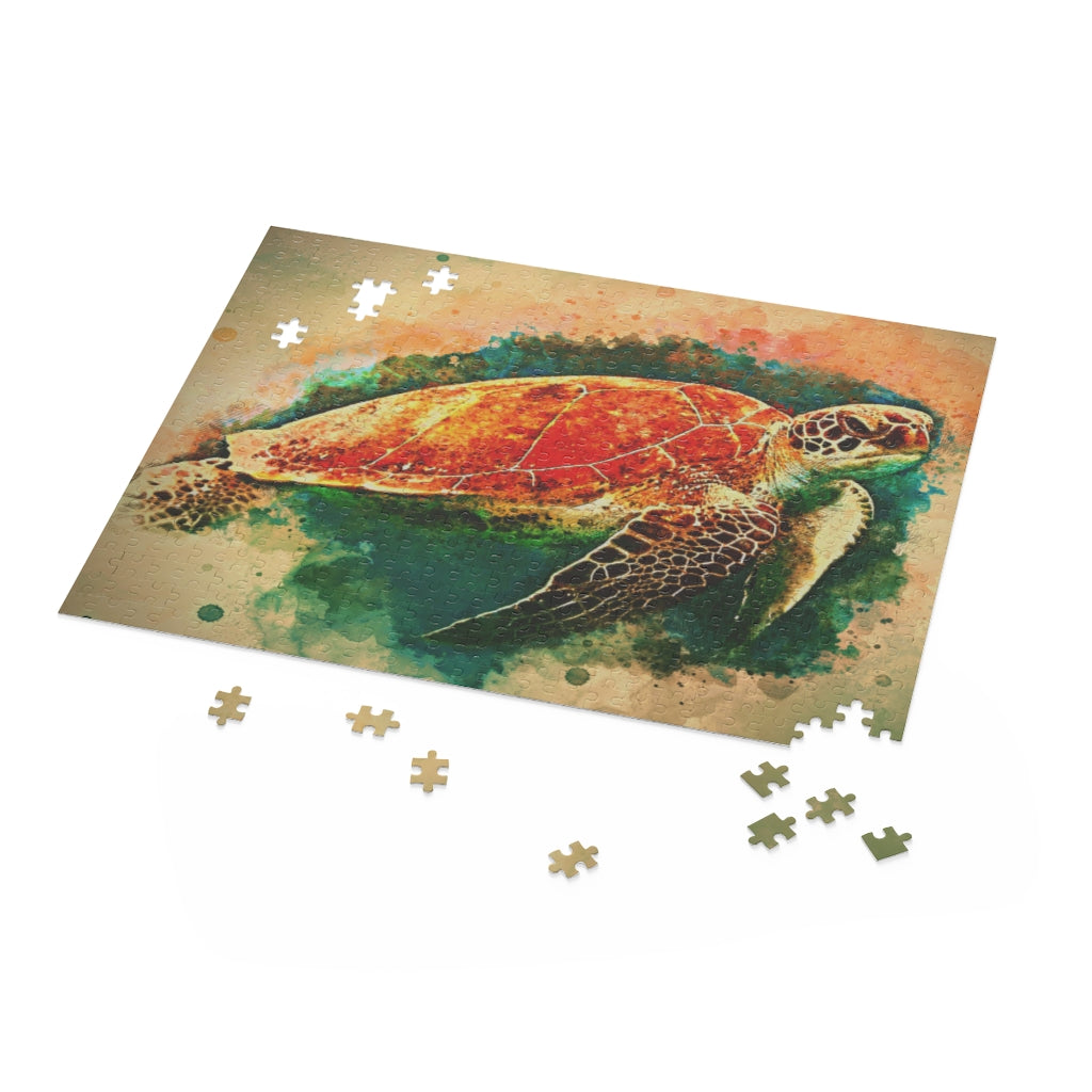 Sea Turtle Watercolour Puzzle