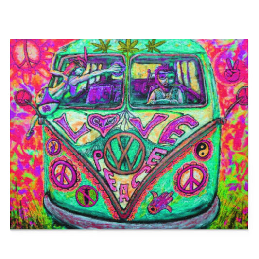 Psychedelic VW Bus Puzzle