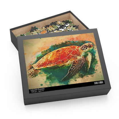 Sea Turtle Watercolour Puzzle