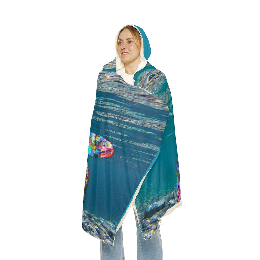 Sea Turtle Sherpa Hooded Blanket