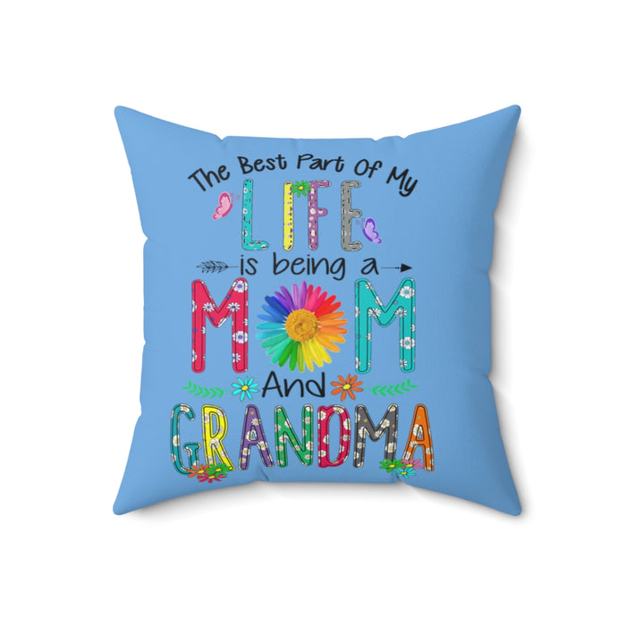 Mom and Grandma Faux Suede Square Pillow