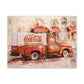 Retro Coca Cola Truck Canvas Wrap