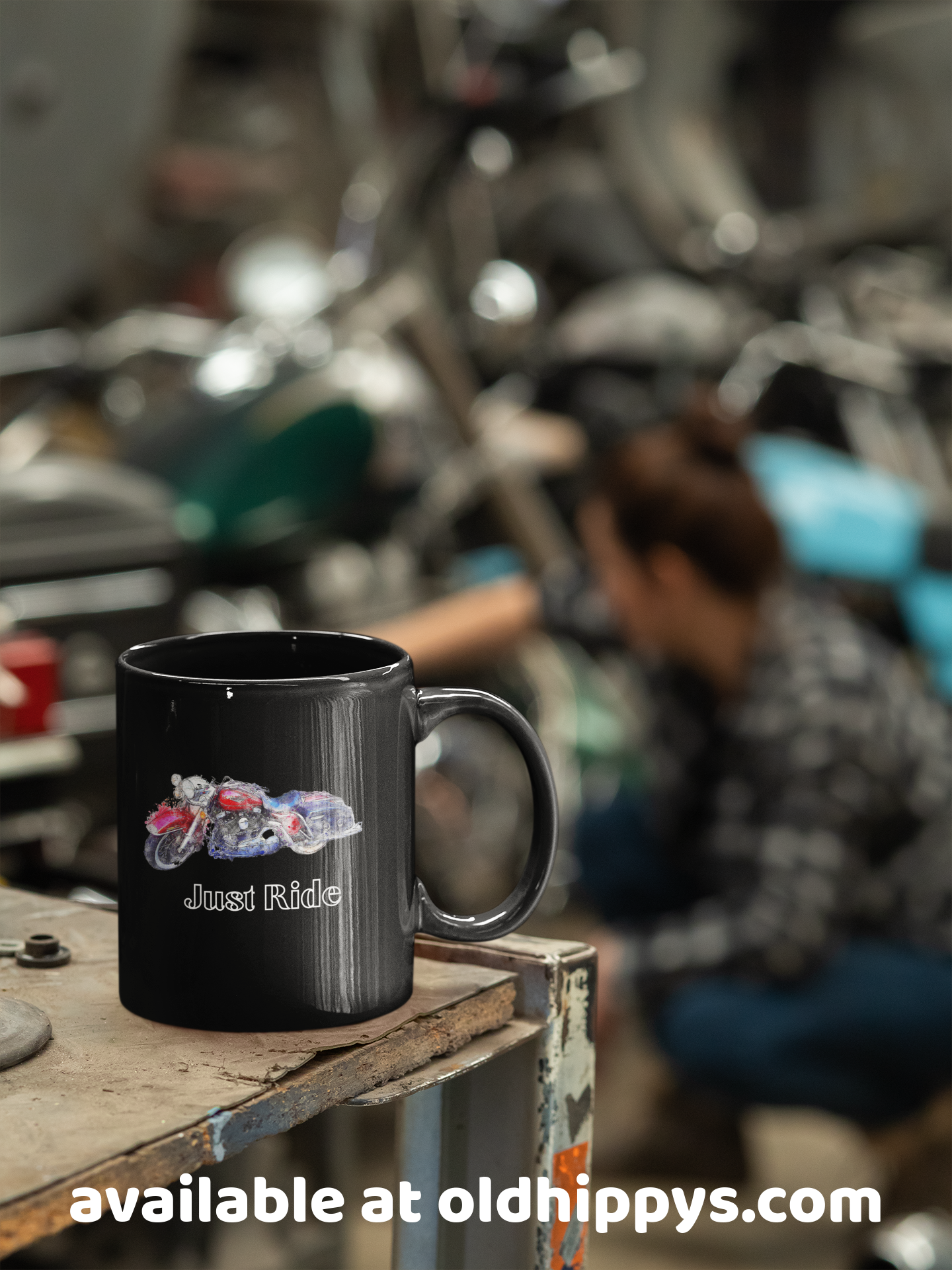 Just Ride Motorcycle Mug