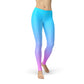 Blue Pink Ombre Leggings