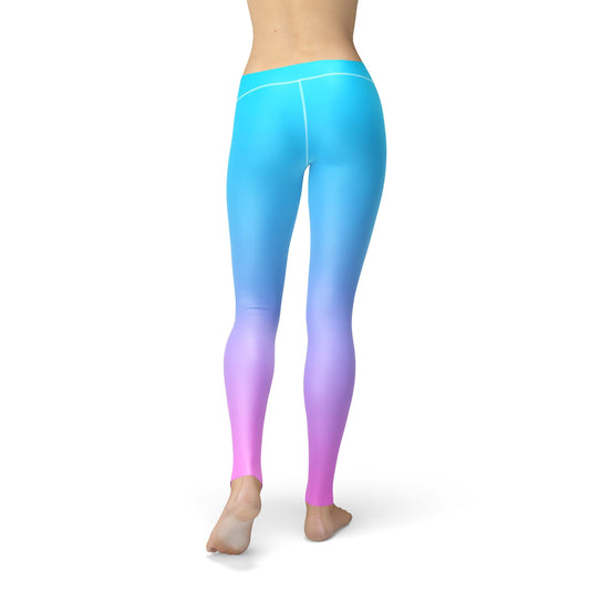 Blue Pink Ombre Leggings