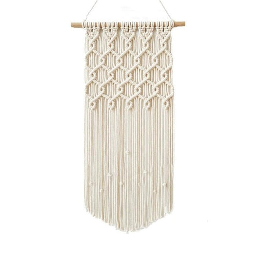 Nordic Bohemian Hand-woven Cotton Rope Tassel Tapestry Wall Decoration Macrame Wall Hanging Decor 3 Style