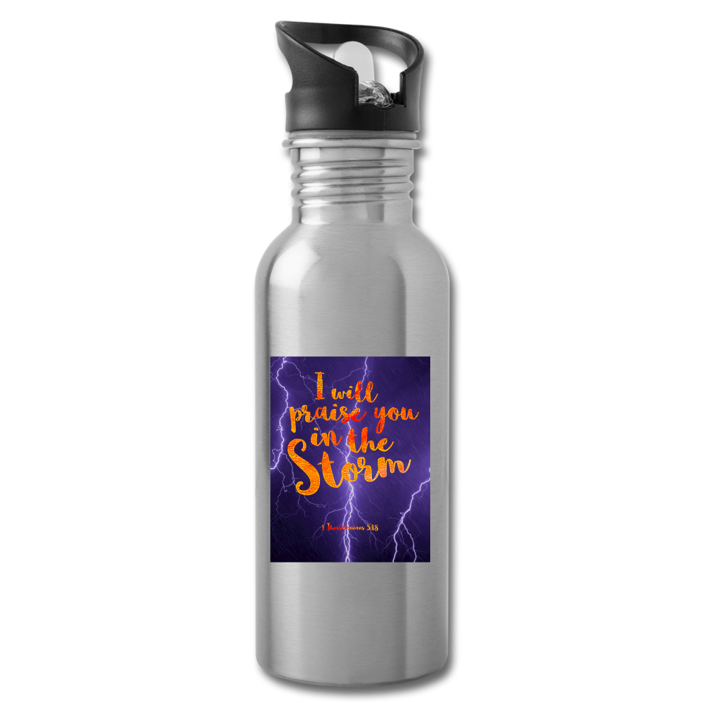 Praise You in the Storm Water Bottle - silver