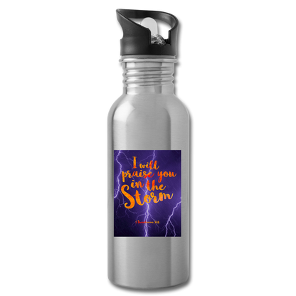 Praise You in the Storm Water Bottle - silver