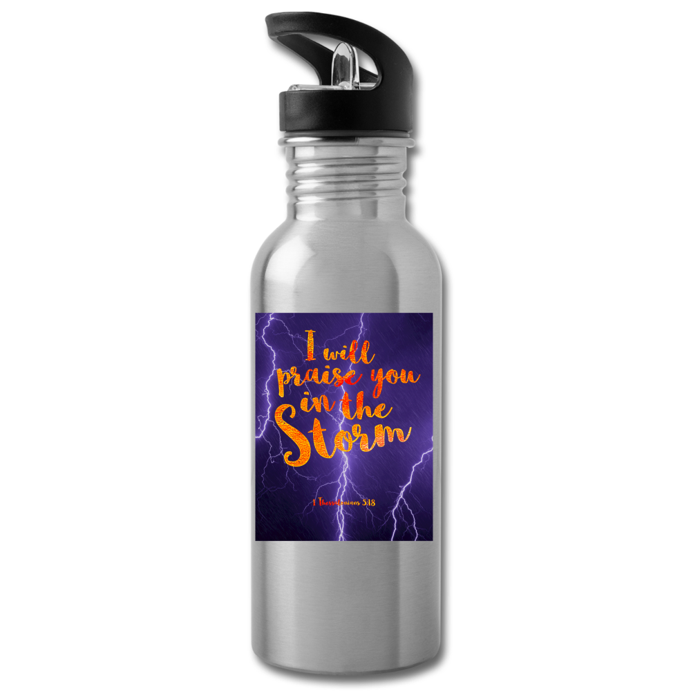 Praise You in the Storm Water Bottle - silver